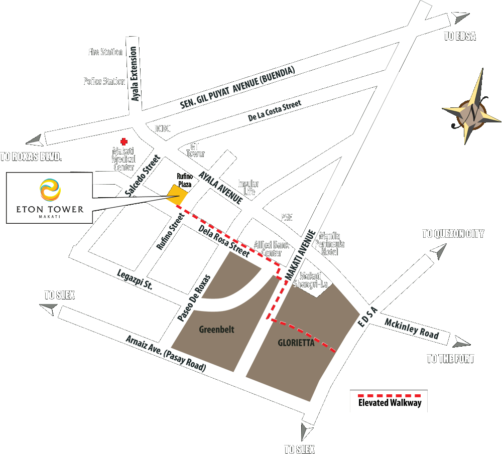 Eton Tower Makati - Location Map